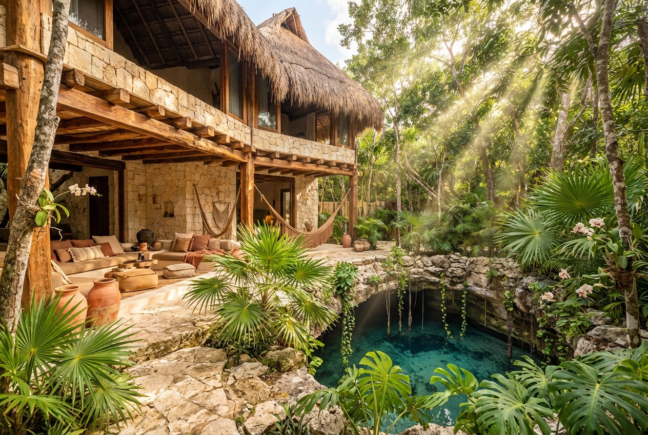 Eco villa in Tulum jungle
